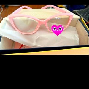 Pink clear eyeglasses